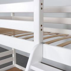 АДЕЛЬ Кровать двухъярусная с наклонной лестницей (белый) в Агрызе - agryz.mebel24.online | фото 6