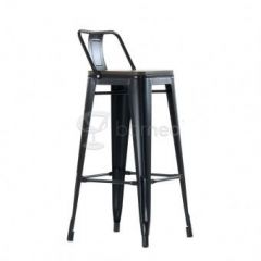 Барный стул N-238 Tolix Wood style Черный в Агрызе - agryz.mebel24.online | фото 1
