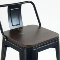 Барный стул N-238 Tolix Wood style Черный в Агрызе - agryz.mebel24.online | фото 3