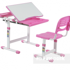 Комплект парта + стул трансформеры Cantare Pink в Агрызе - agryz.mebel24.online | фото