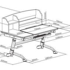 Парта-трансофрмер Amare II Pink с надстройкой в Агрызе - agryz.mebel24.online | фото 7