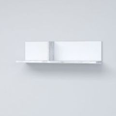 Эго Пл-1 Полка навесная (бетон светлый/белый глянец) в Агрызе - agryz.mebel24.online | фото