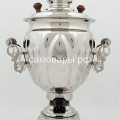 Электрический самовар на 3 литра из латуни никелированный формы "Желудь" в VIP наборе,  защитой от выкипания в Агрызе - agryz.mebel24.online | фото 11