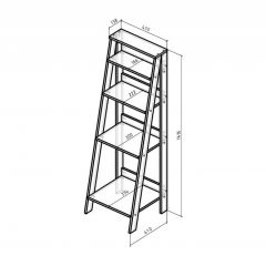 Этажерка лофт (сонома ) в Агрызе - agryz.mebel24.online | фото 3