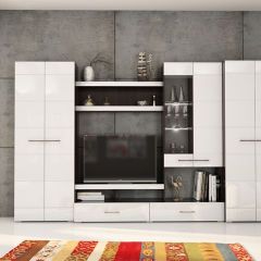 Фиеста №13 Комод глухой (Венге/Белый глянец) в Агрызе - agryz.mebel24.online | фото 2