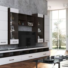 Фиеста №13 Комод глухой (Венге/Белый глянец) в Агрызе - agryz.mebel24.online | фото 3