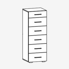 Фиеста №15 Комод с 6ю ящ (Венге/Белый глянец) в Агрызе - agryz.mebel24.online | фото