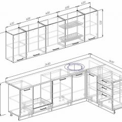 Кухонный гарнитур угловой Графика 2600х1600 (Стол. 26мм) в Агрызе - agryz.mebel24.online | фото 2