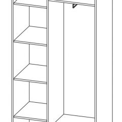 ДАРЬЯ Шкаф (Дуб Вотан/Белый глянец) гостиная в Агрызе - agryz.mebel24.online | фото 6