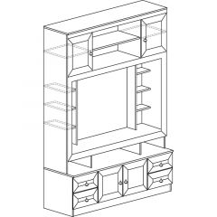 Гостиная Инна 4 Денвер темный в Агрызе - agryz.mebel24.online | фото 3