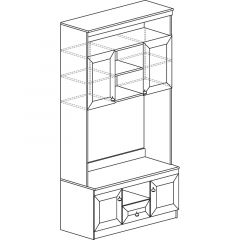 Гостиная Инна 5 Денвер темный в Агрызе - agryz.mebel24.online | фото 9