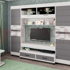 Гостиная Камелия Композиция 10 (Снежный ясень - серый) в Агрызе - agryz.mebel24.online | фото