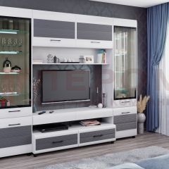 Гостиная Камелия Композиция 11 (Снежный ясень - серый) в Агрызе - agryz.mebel24.online | фото