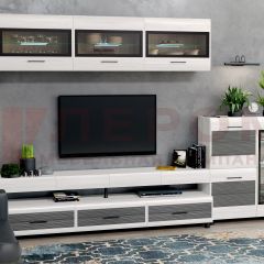 Гостиная Камелия Композиция 12 (Снежный ясень - серый) в Агрызе - agryz.mebel24.online | фото