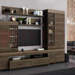 Гостиная Камелия Композиция 2 (Гикори Джексон темный) в Агрызе - agryz.mebel24.online | фото