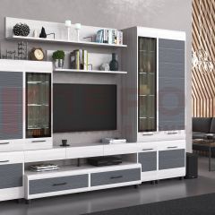 Гостиная Камелия Композиция 2 (Снежный ясень - серый) в Агрызе - agryz.mebel24.online | фото