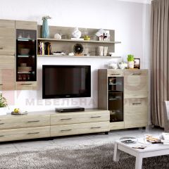 Гостиная Камелия Композиция 6 (Гикори Джексон светлый) в Агрызе - agryz.mebel24.online | фото
