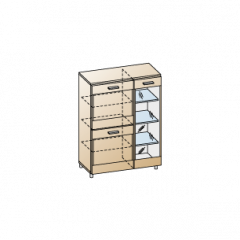 Гостиная Камелия Композиция 6 (Гикори Джексон темный) в Агрызе - agryz.mebel24.online | фото 7