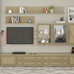 Гостиная Карина Композиция 10 (Гикори Джексон светлый) в Агрызе - agryz.mebel24.online | фото