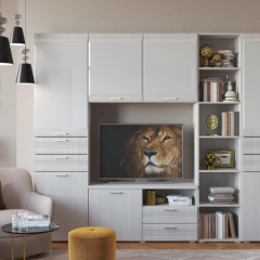 Гостиная ЛОТОС (модульная) Бодега белая в Агрызе - agryz.mebel24.online | фото 10