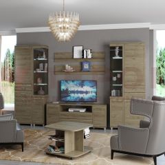 Гостиная Мелисса Композиция 12 (Гикори Джексон светлый) в Агрызе - agryz.mebel24.online | фото