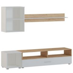 Гостиная Оскар 2 (Белый/Дуб Золотой) в Агрызе - agryz.mebel24.online | фото 2