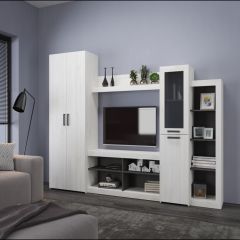 Гостиная Оскар 4 (Сосна белая Лофт/Венге) в Агрызе - agryz.mebel24.online | фото