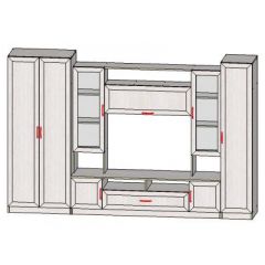 Гостиная ПРАГА-1 Анкор белый в Агрызе - agryz.mebel24.online | фото 2