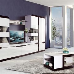Гостиная Ронда 1 Белый глянец/венге в Агрызе - agryz.mebel24.online | фото