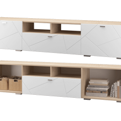 Гостиная Скайлайн (модульная) Дуб сонома/белый в Агрызе - agryz.mebel24.online | фото 10