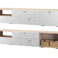 Гостиная Скайлайн (модульная) Дуб сонома/белый в Агрызе - agryz.mebel24.online | фото 11