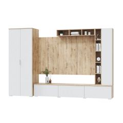 Гостинная СКАНДИ (модульная) Дуб бунратти/Белый в Агрызе - agryz.mebel24.online | фото 2