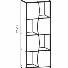 Киви №9 Стеллаж (ЛДСП молочный дуб/лайм) в Агрызе - agryz.mebel24.online | фото 2