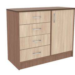 Комод Фиеста (Ясень шимо темный/светлый) Эко в Агрызе - agryz.mebel24.online | фото