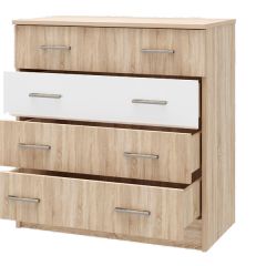 БЕАТРИС Комод К800 (Дуб Сонома светлый/Белый глянец) в Агрызе - agryz.mebel24.online | фото 2