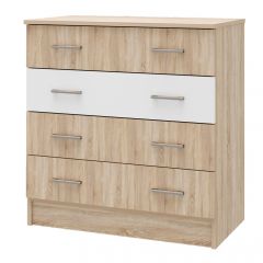 БЕАТРИС Комод К800 (Дуб Сонома светлый/Белый глянец) в Агрызе - agryz.mebel24.online | фото