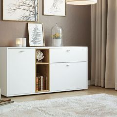 ЛАНС Комод К101 (дуб бунратти/белый) в Агрызе - agryz.mebel24.online | фото