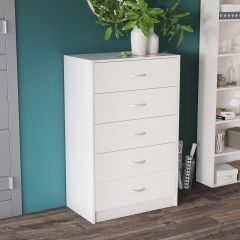 Комод Лофт 5 ящиков (Белый) в Агрызе - agryz.mebel24.online | фото