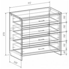 Комод с плитой 22 мм ЛИБЕРТИ в Агрызе - agryz.mebel24.online | фото 3