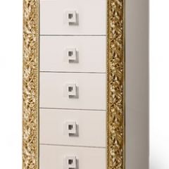 Комод (узкий) Тиффани Premium слоновая кость/золото (ТФКМ-2(П) в Агрызе - agryz.mebel24.online | фото