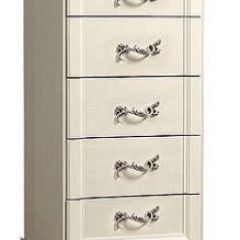 Комод узкий Тиффани штрих-лак/серебро (ТФКМ-2 ) в Агрызе - agryz.mebel24.online | фото