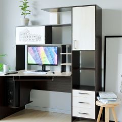 Компьютерный стол КЛ №6.0 левый (Венге/Дуб молочный) в Агрызе - agryz.mebel24.online | фото 2