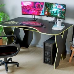 Компьютерный стол КЛ №9.0 (Черный/Желтый) в Агрызе - agryz.mebel24.online | фото 1