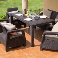 Комплект мебели Корфу Фиеста (Corfu fiesta set) коричневый в Агрызе - agryz.mebel24.online | фото 3