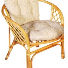 Кресло Багама, подушки светлые обычные шенил (Мёд) в Агрызе - agryz.mebel24.online | фото