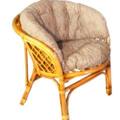 Кресло Багама, подушки светлые полные шенил (Мёд) в Агрызе - agryz.mebel24.online | фото