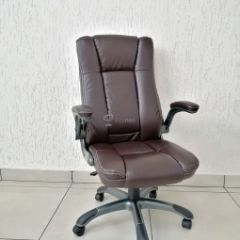 Кресло Barneo K-24 для руководителя (коричневая экокожа) в Агрызе - agryz.mebel24.online | фото