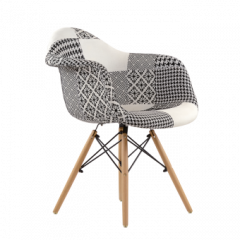 Кресло Barneo N-14 Patchwork черно-белый в Агрызе - agryz.mebel24.online | фото