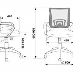 Кресло Бюрократ CH-695N/R/TW-11 красный TW-35N черный TW-11 в Агрызе - agryz.mebel24.online | фото 3