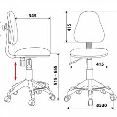 Кресло детское Бюрократ KD-4-F/PENCIL-GN зеленый карандаши в Агрызе - agryz.mebel24.online | фото 3